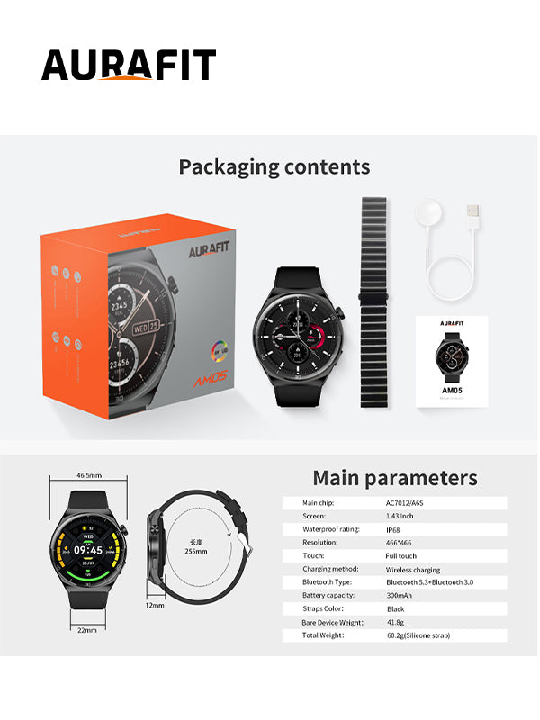 AURAFIT AM05 AMOLED Smartwatch