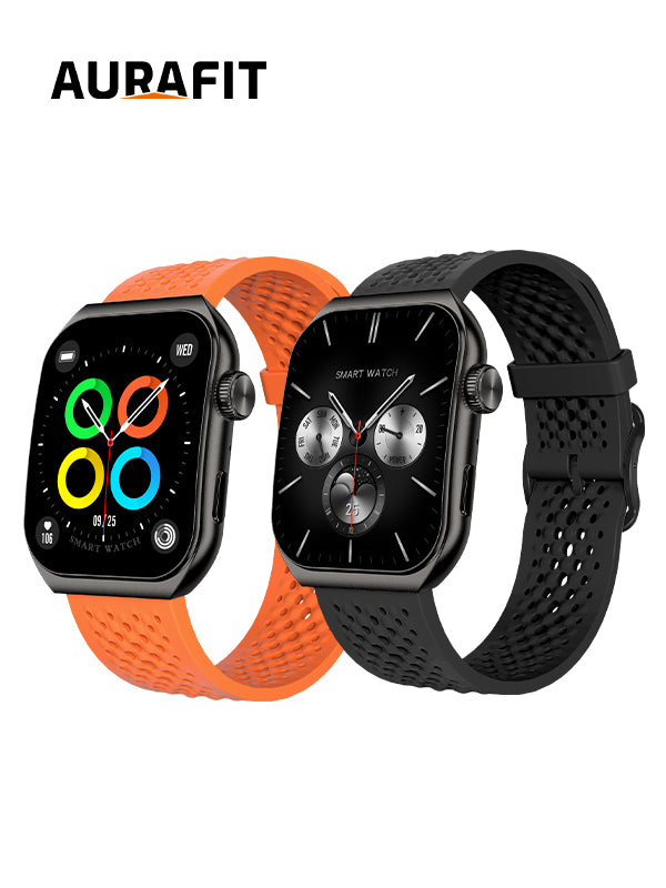 AURAFIT AM10B curved AMOLED Smartwatch