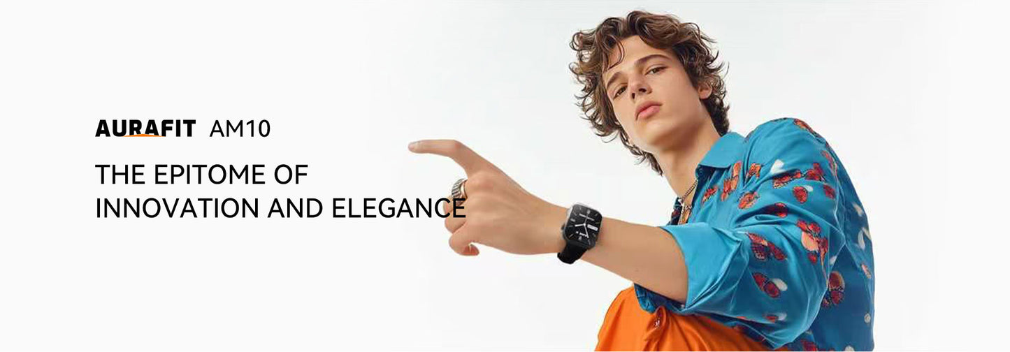 AURAFIT AM10B curved AMOLED Smartwatch