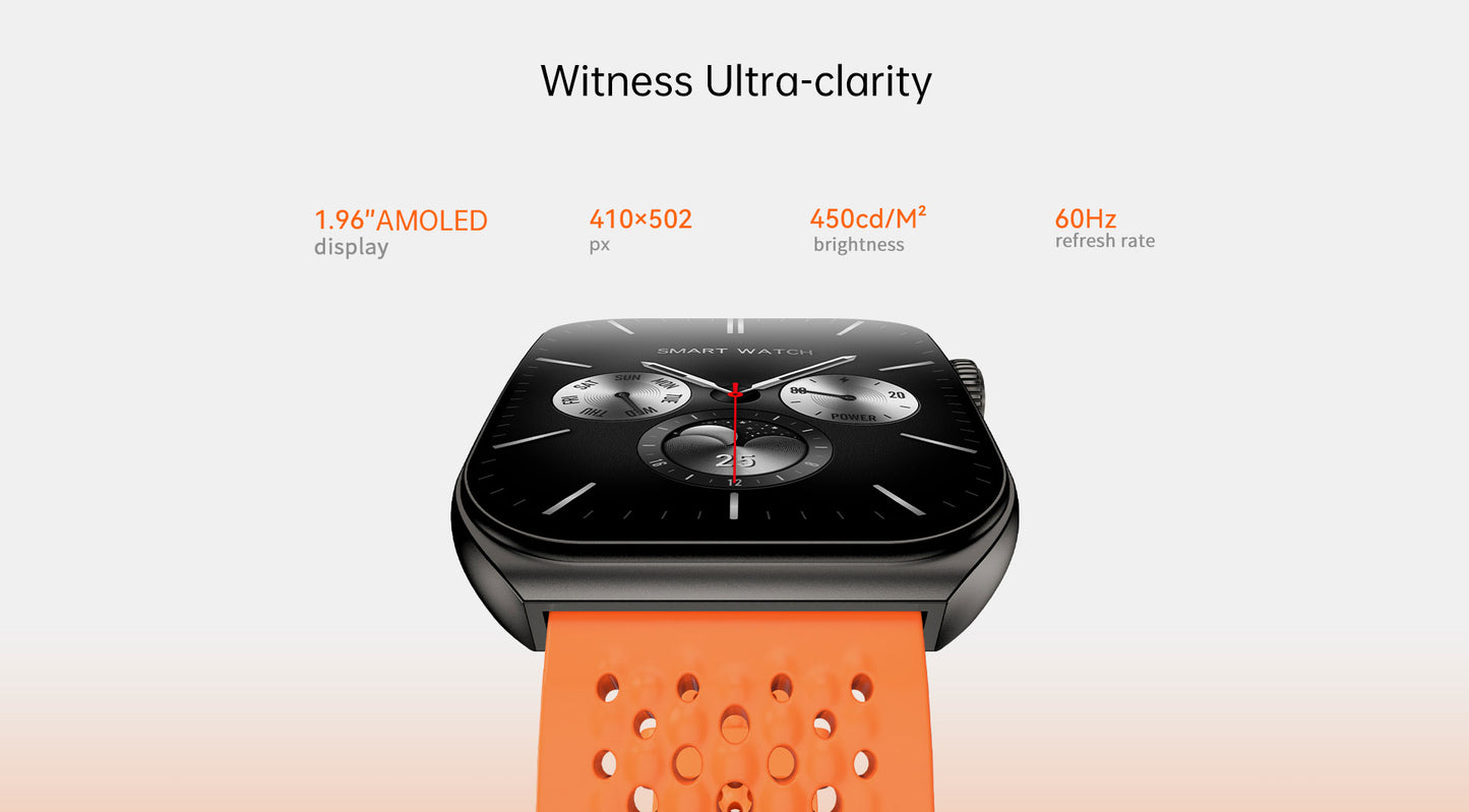AURAFIT AM10B curved AMOLED Smartwatch