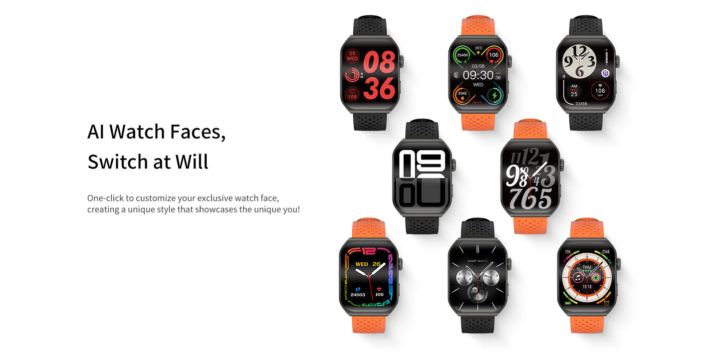 AURAFIT AM10B curved AMOLED Smartwatch