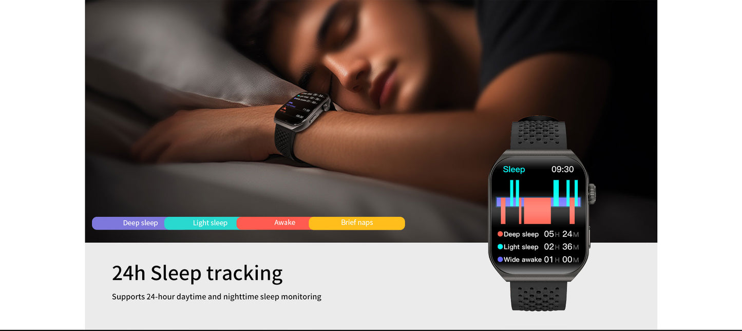 AURAFIT AM10B curved AMOLED Smartwatch
