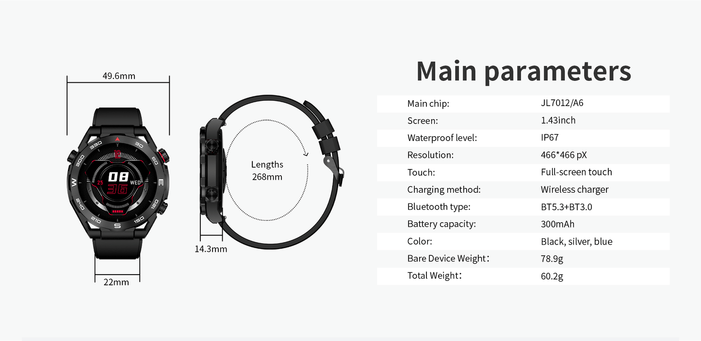 AURAFIT AM13 AMOLED Sport Smartwatch
