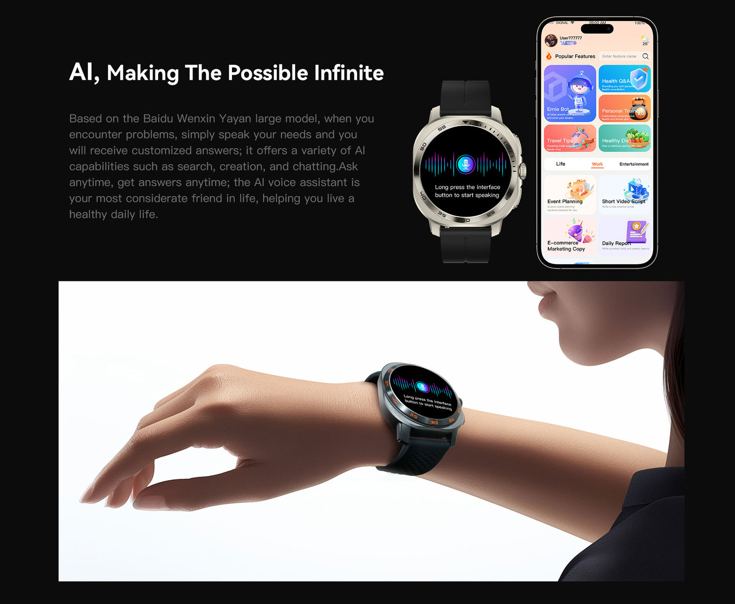 AURAFIT AM32 Newest AMOLED Smartwatch